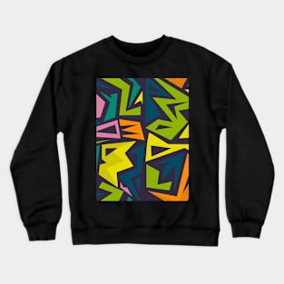 Geometric Shapes Pattern Design Crewneck Sweatshirt
